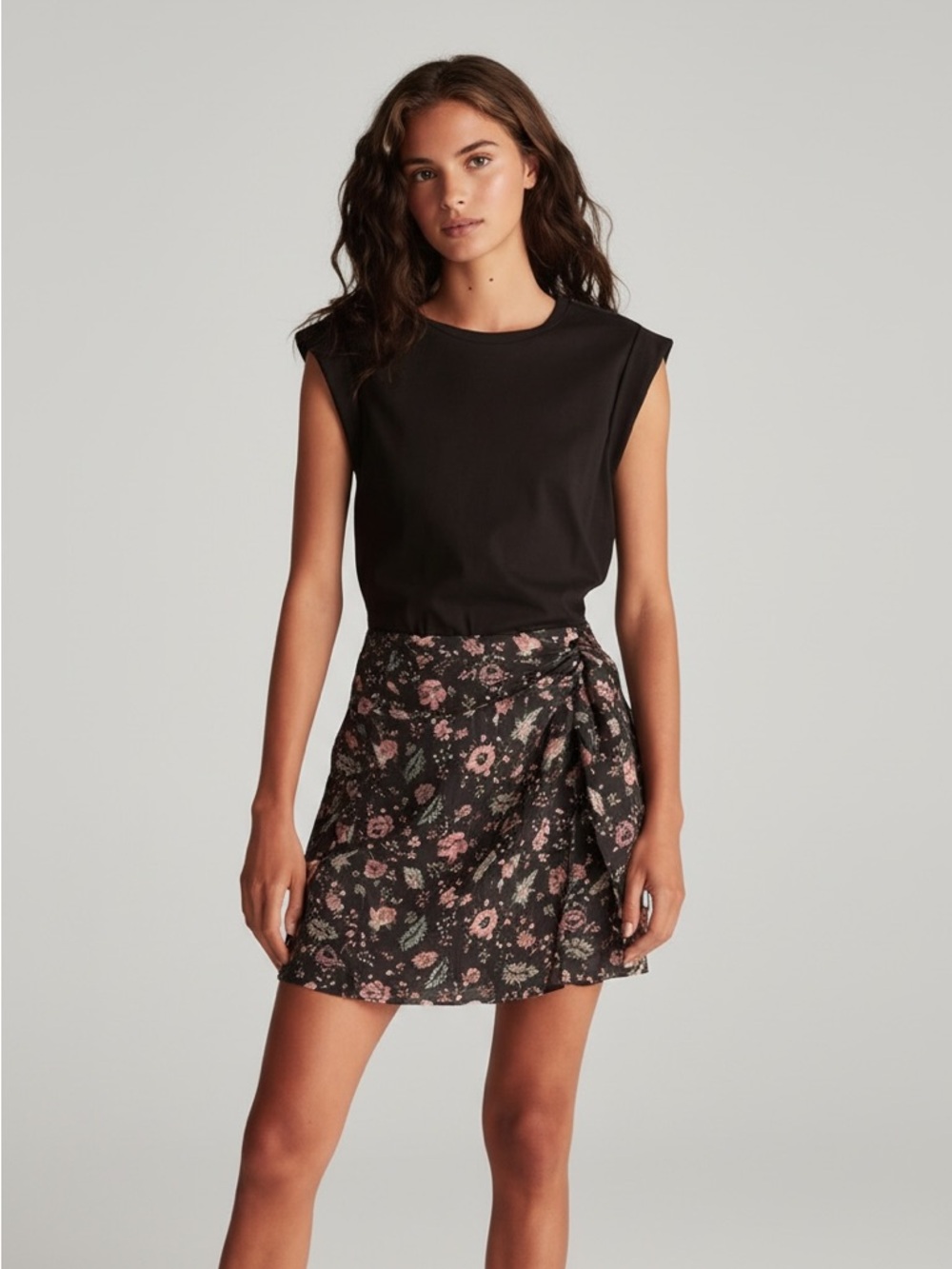 La Vie Rebecca Taylor Isabella Floral Faux Wrap Mini Dress XL NWT